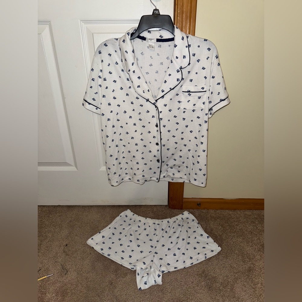 Forever 21 White Pajama Set